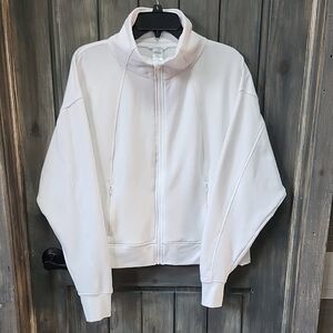 Jockey White Full Zip Jacket Crisp and Modern